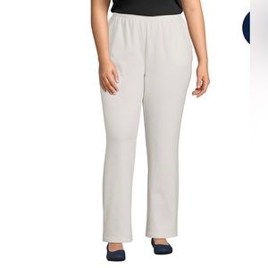 Land’s End Women's Plus Size Sport Knit High Rise Elastic Waist Pull On Pants